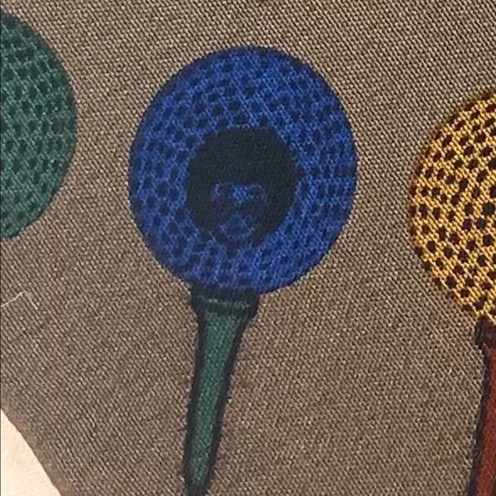 Vintage Vicky Davis Golf Ball Tees Silk Tie Made in USA